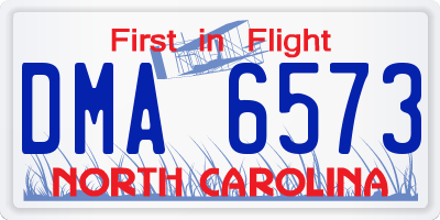 NC license plate DMA6573