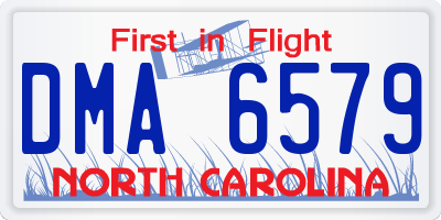 NC license plate DMA6579