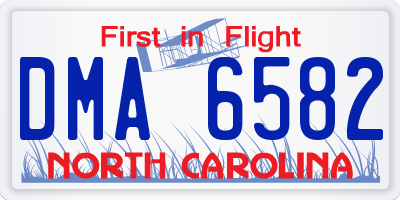 NC license plate DMA6582