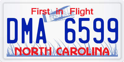 NC license plate DMA6599