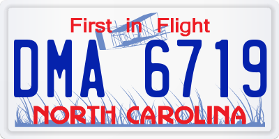 NC license plate DMA6719