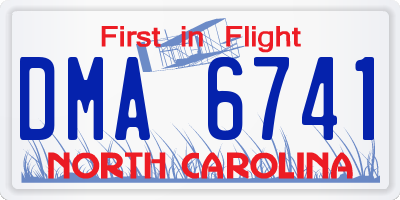 NC license plate DMA6741