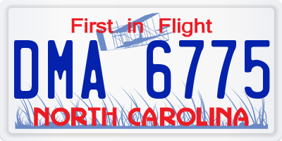 NC license plate DMA6775