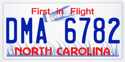 NC license plate DMA6782