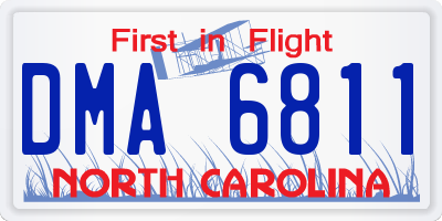 NC license plate DMA6811