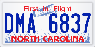 NC license plate DMA6837