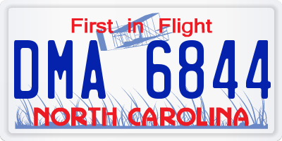 NC license plate DMA6844