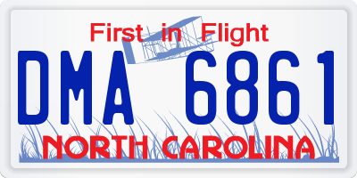 NC license plate DMA6861