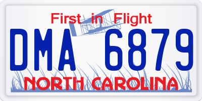 NC license plate DMA6879