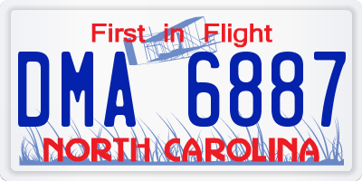 NC license plate DMA6887