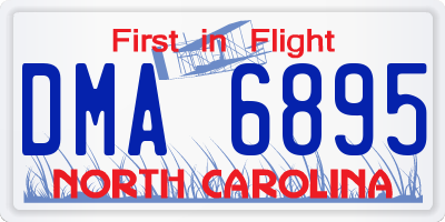 NC license plate DMA6895