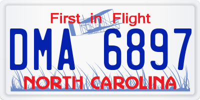 NC license plate DMA6897
