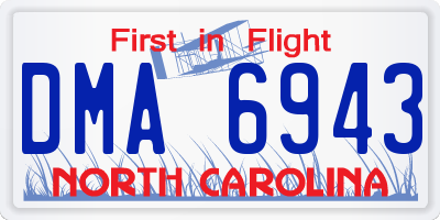 NC license plate DMA6943