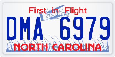 NC license plate DMA6979