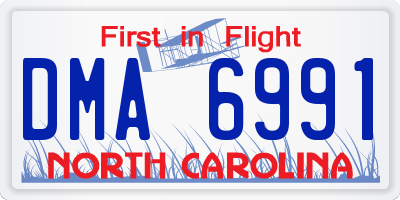 NC license plate DMA6991