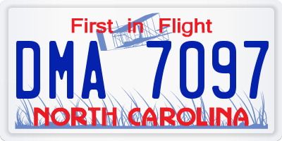 NC license plate DMA7097