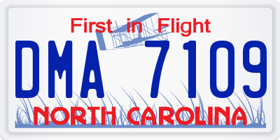 NC license plate DMA7109