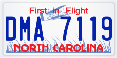NC license plate DMA7119
