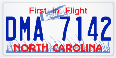 NC license plate DMA7142