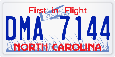 NC license plate DMA7144