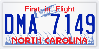 NC license plate DMA7149
