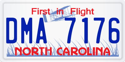 NC license plate DMA7176