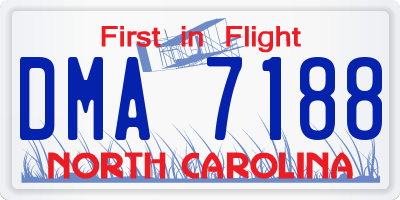 NC license plate DMA7188