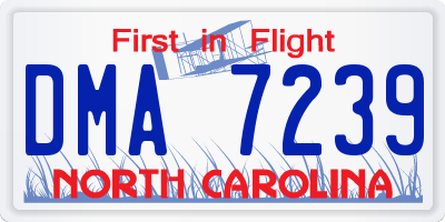 NC license plate DMA7239