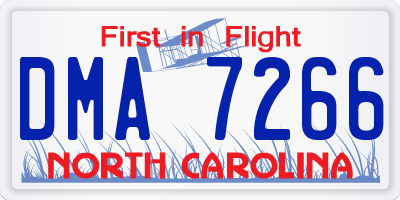 NC license plate DMA7266