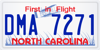 NC license plate DMA7271