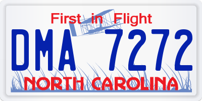 NC license plate DMA7272