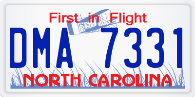 NC license plate DMA7331