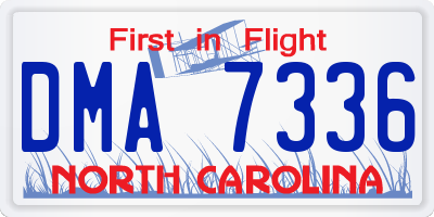 NC license plate DMA7336