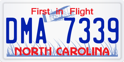 NC license plate DMA7339