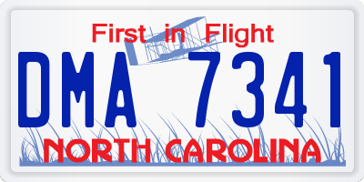 NC license plate DMA7341
