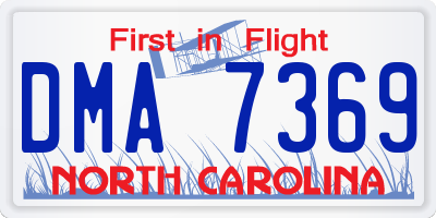 NC license plate DMA7369