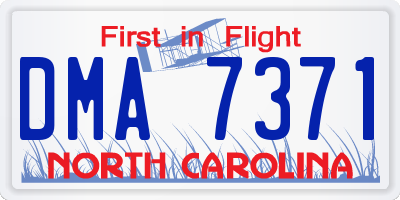NC license plate DMA7371