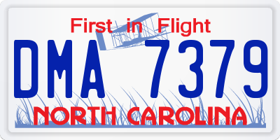 NC license plate DMA7379
