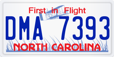NC license plate DMA7393