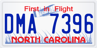 NC license plate DMA7396