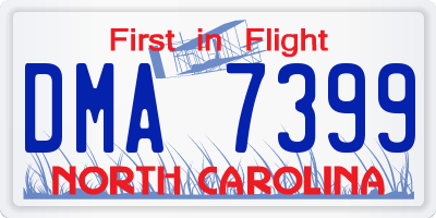 NC license plate DMA7399
