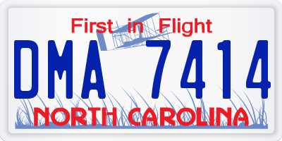 NC license plate DMA7414