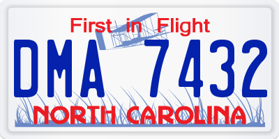 NC license plate DMA7432