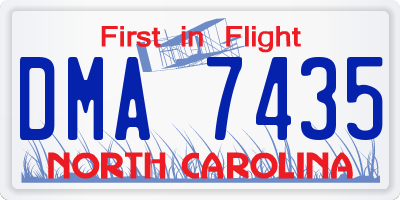 NC license plate DMA7435
