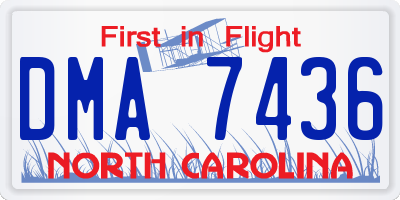 NC license plate DMA7436