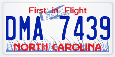 NC license plate DMA7439
