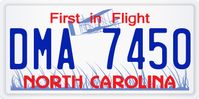 NC license plate DMA7450
