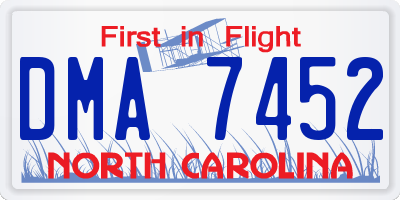 NC license plate DMA7452