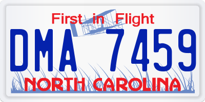 NC license plate DMA7459