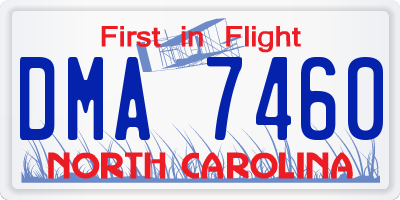 NC license plate DMA7460